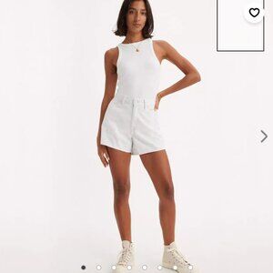 Levi's High Loose Shorts - White